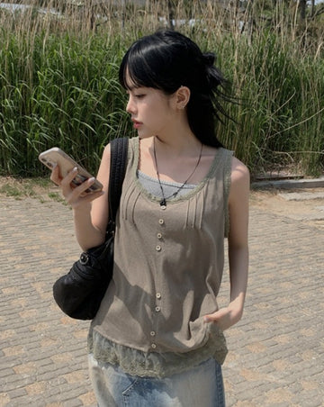 Jeje Vintage Lace Sleeveless